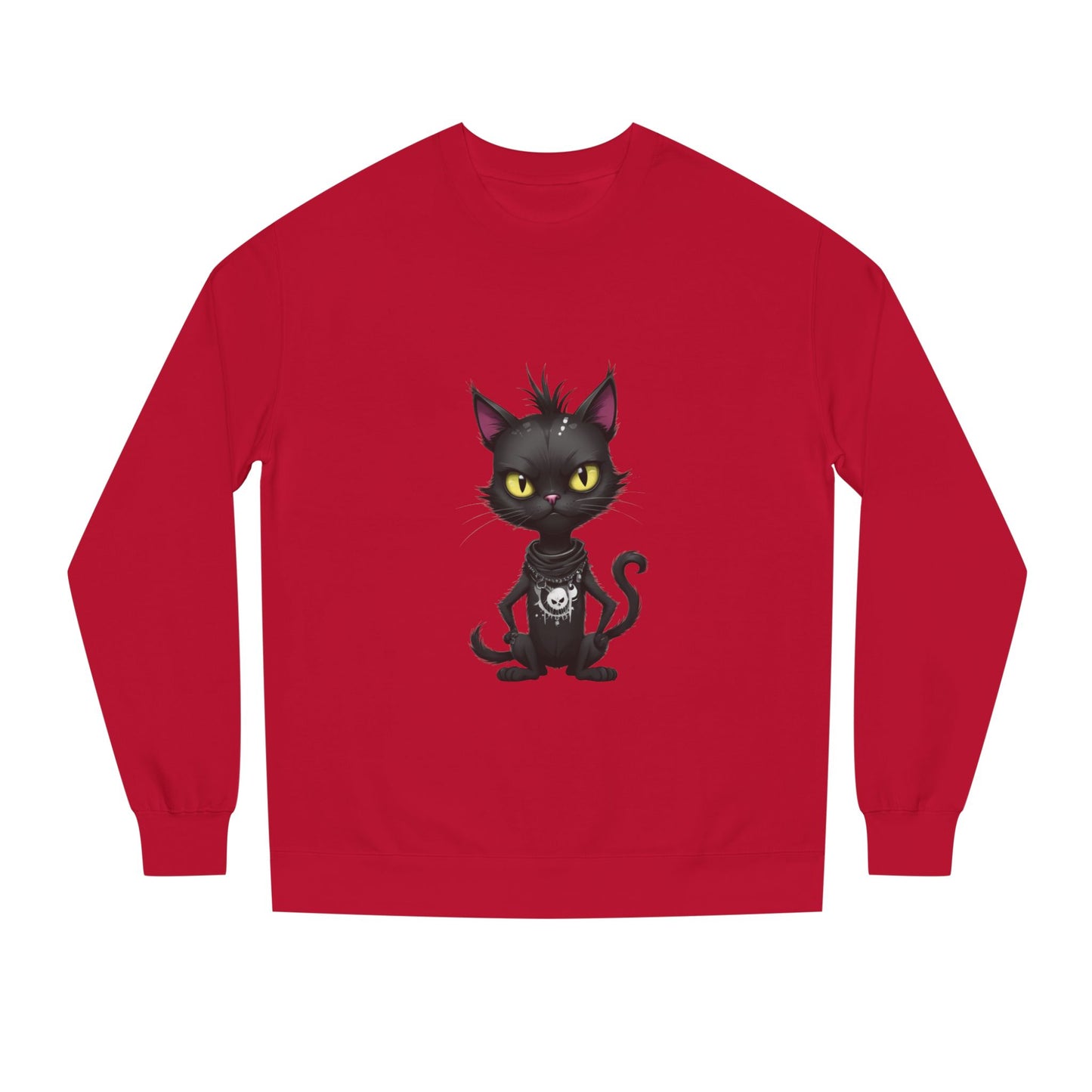 Cute Black Cat Crew Neck Sweatshirt