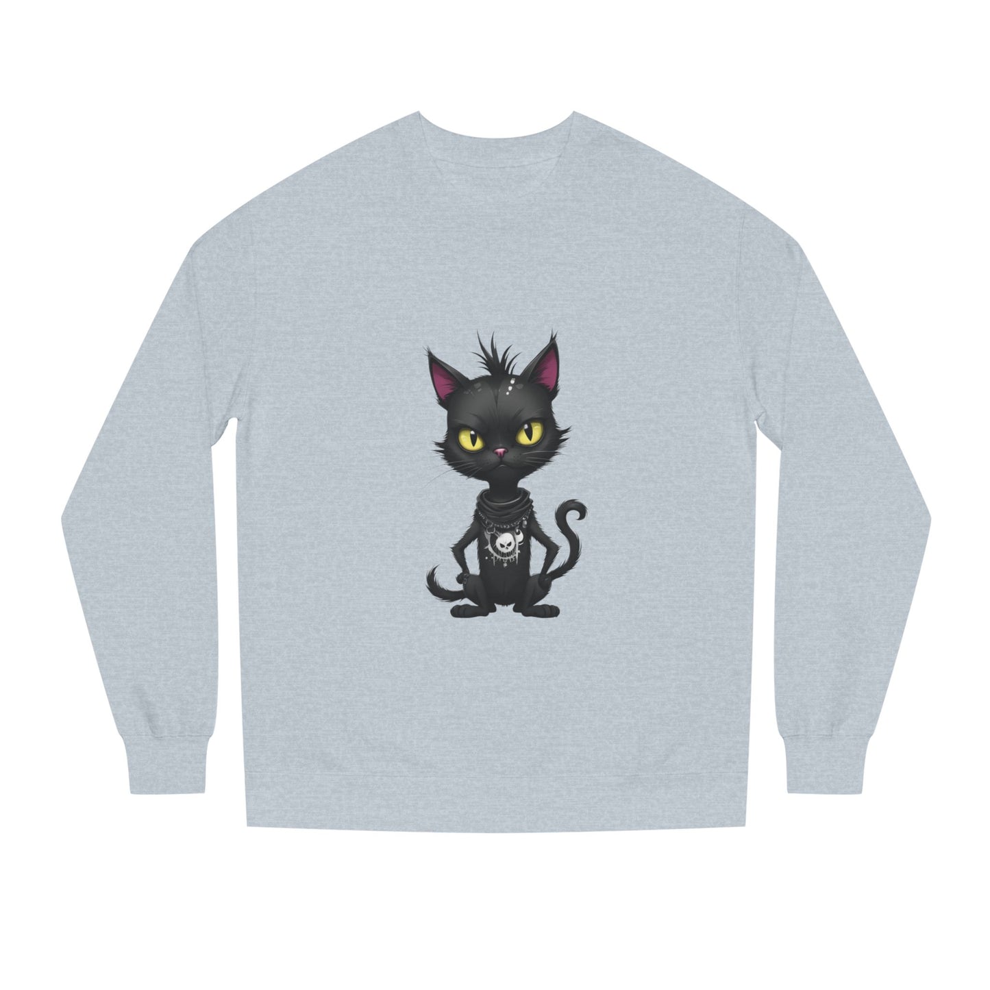 Cute Black Cat Crew Neck Sweatshirt