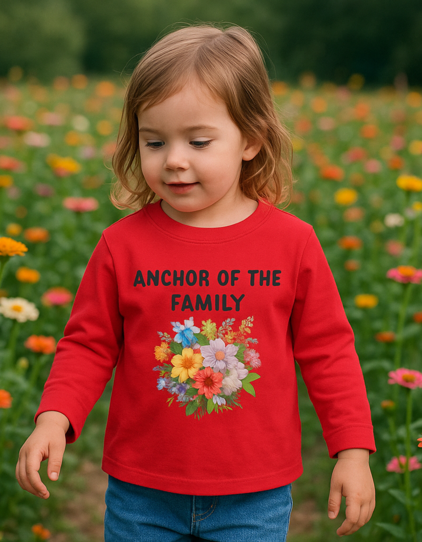 Flower1 Toddler Long Sleeve Tee