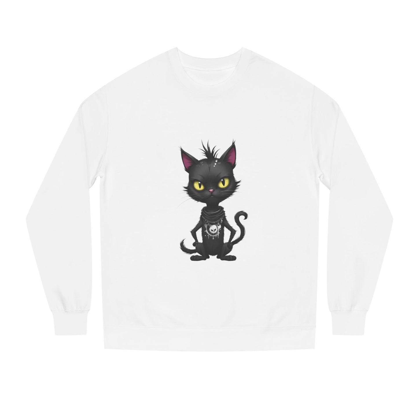 Cute Black Cat Crew Neck Sweatshirt
