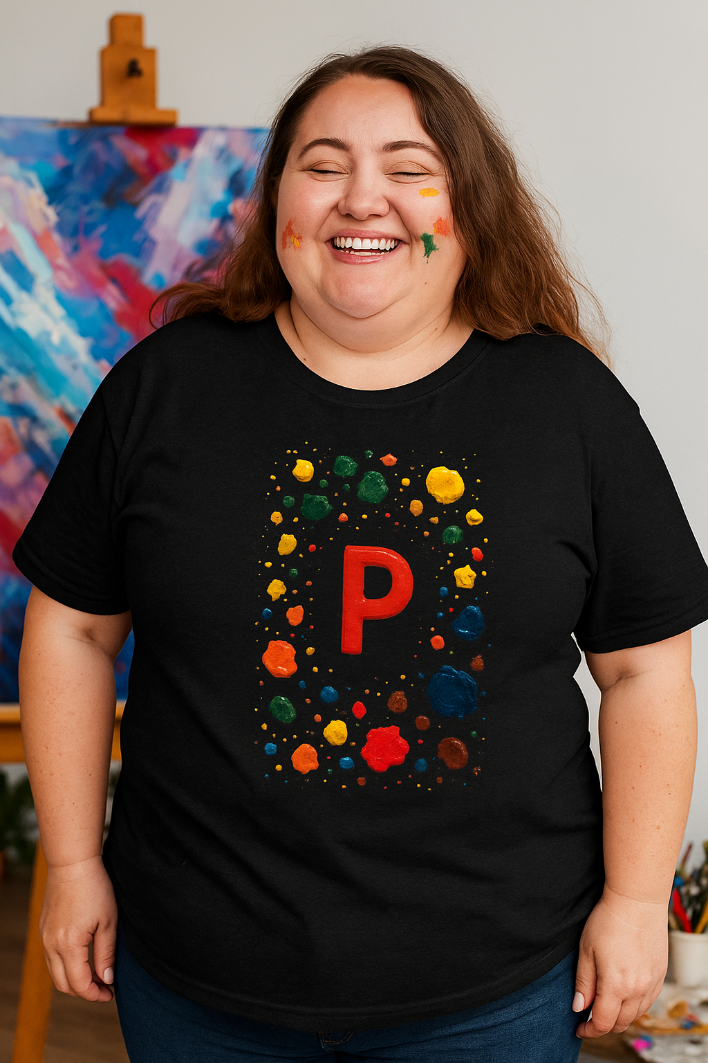 “P in Paint” Oil Texture T-Shirt