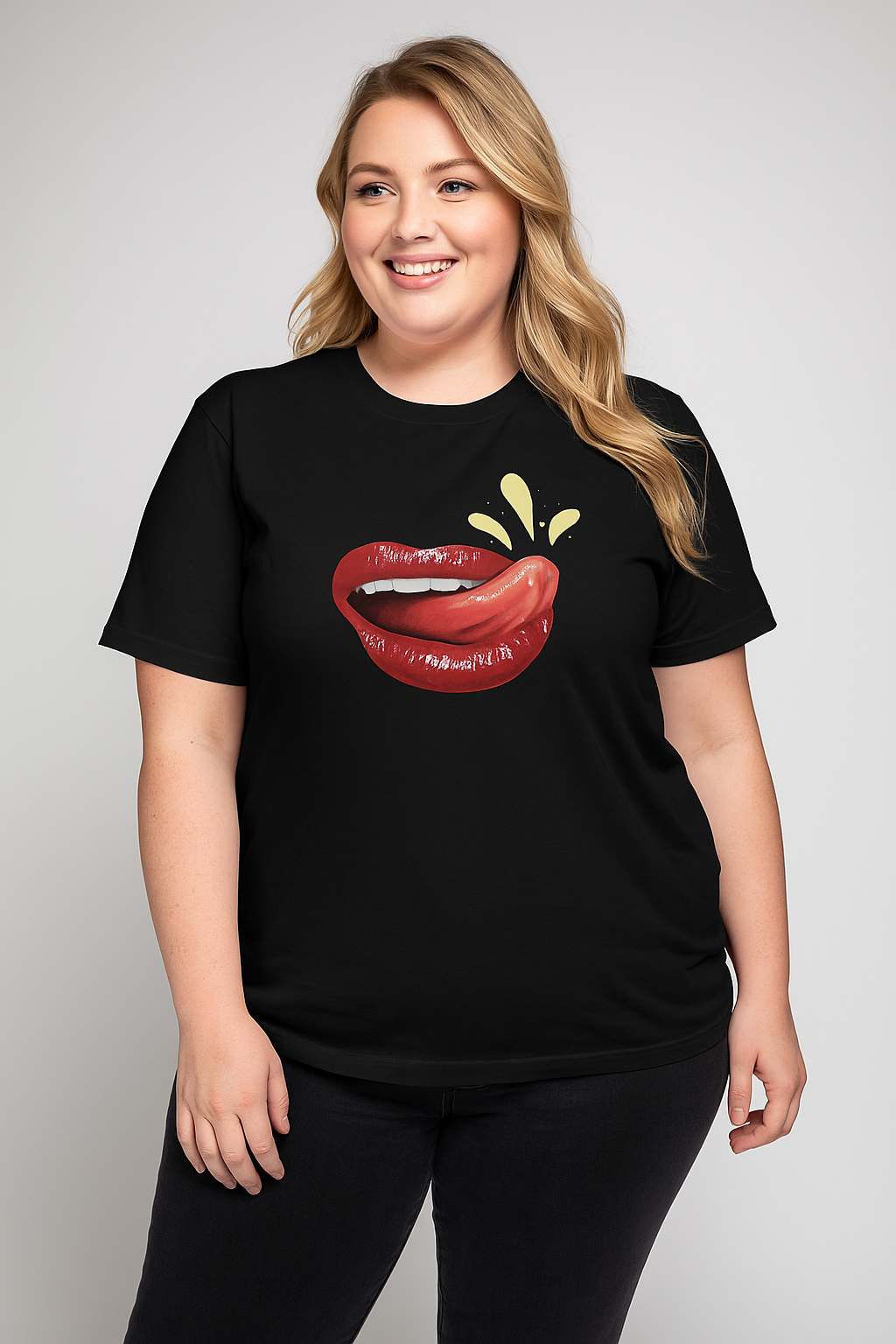 "Bold Lips" Statement Graphic T-Shirt