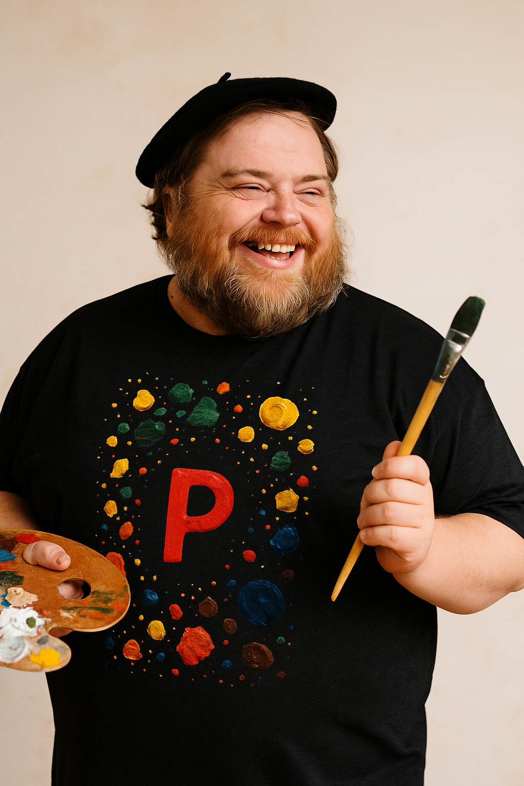 “P in Paint” Oil Texture T-Shirt