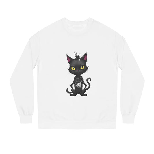 Cute Black Cat Crew Neck Sweatshirt