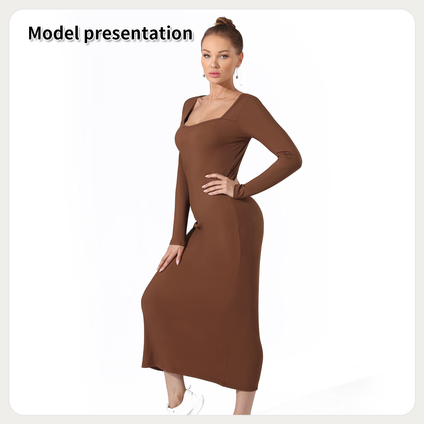 Fashion Simple Solid Color Dress for Women