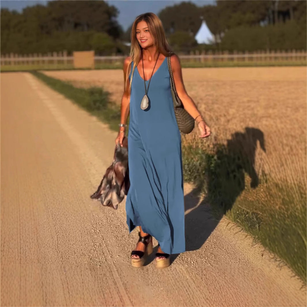 V-neck Strap Dress for Women