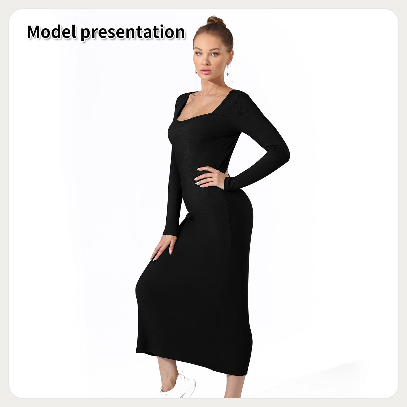 Fashion Simple Solid Color Dress for Women