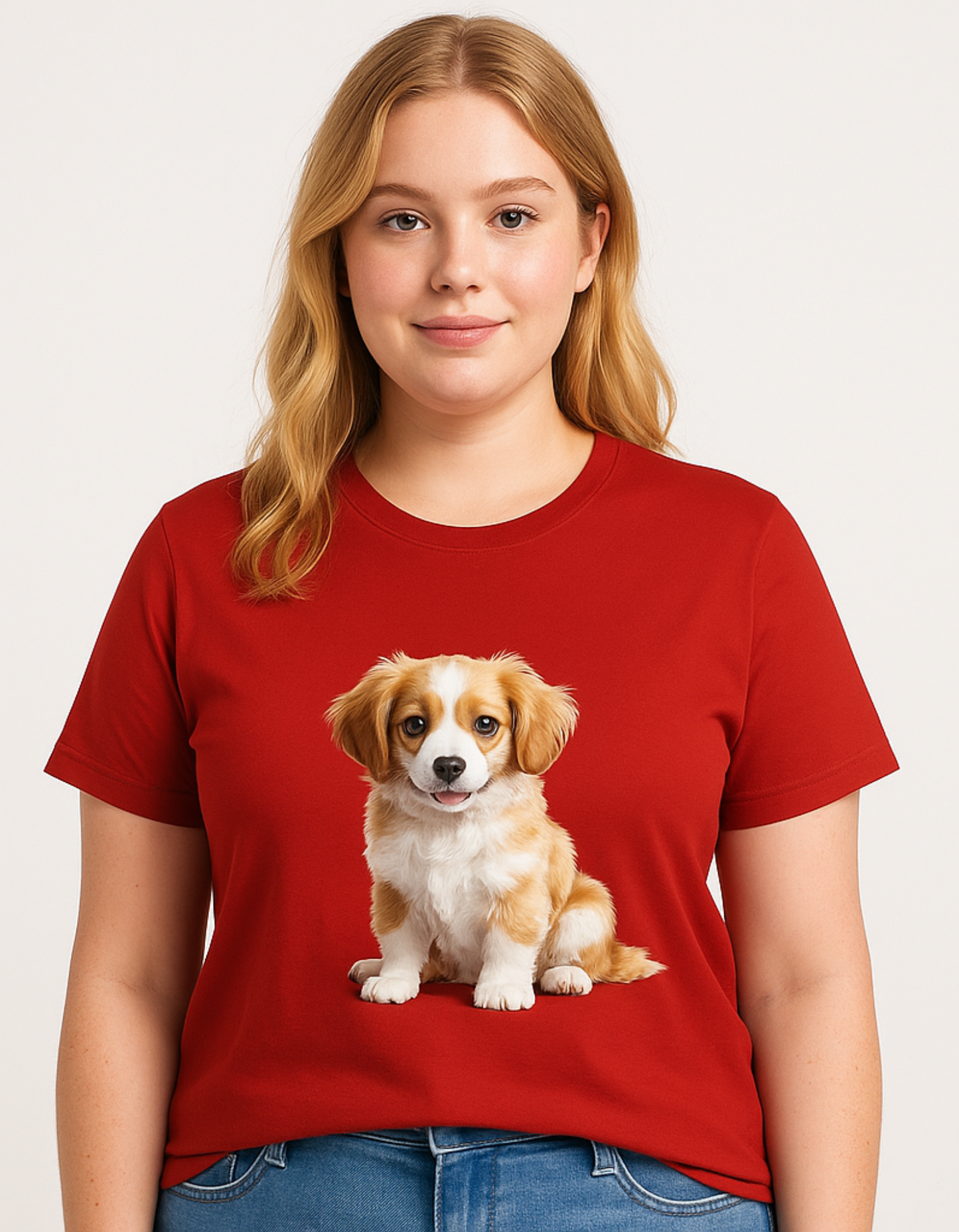 Cute Puppy Graphic  Jersey Tee