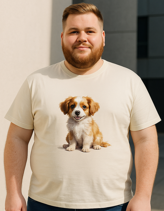 Cute Puppy Graphic  Jersey Tee