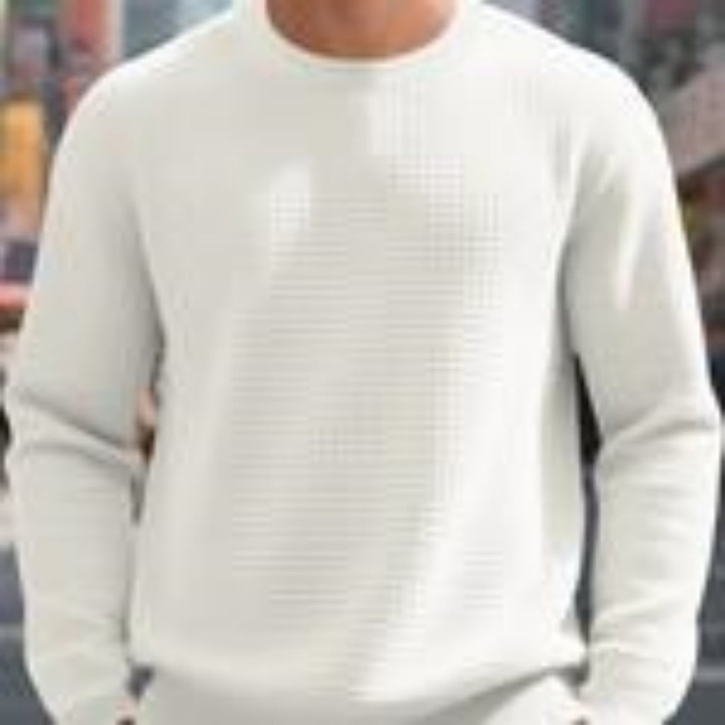 Jacquard Round Neck Hoodie For Men And Women