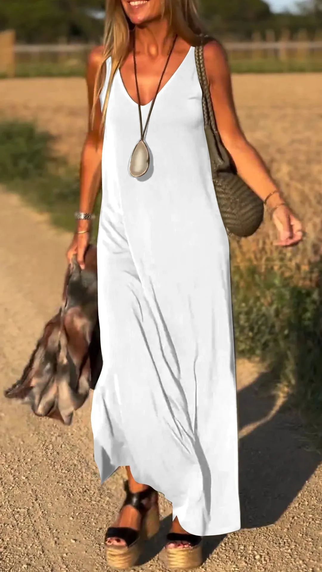 V-neck Strap Dress for Women