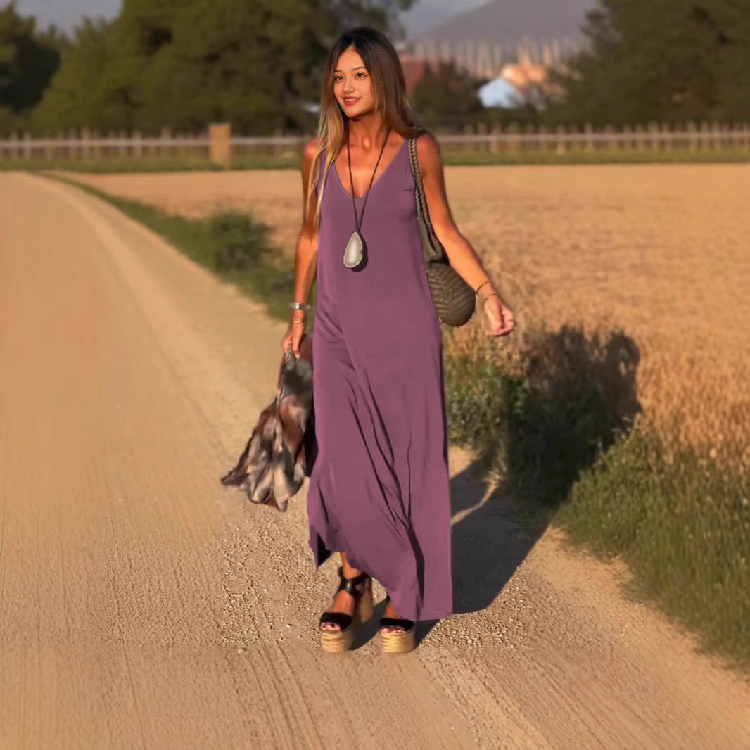 V-neck Strap Dress for Women