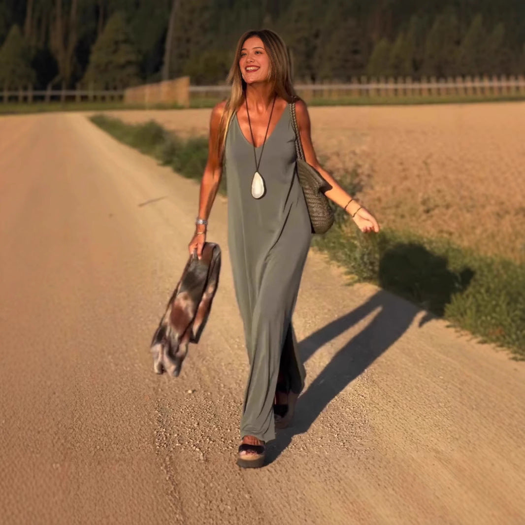 V-neck Strap Dress for Women