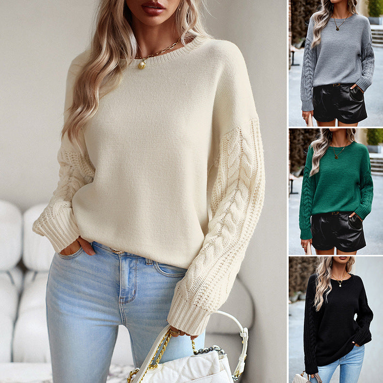 Fashionable Round Neck Sweater for Women